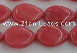 CCN3876 15.5 inches 15*20mm flat teardrop candy jade beads