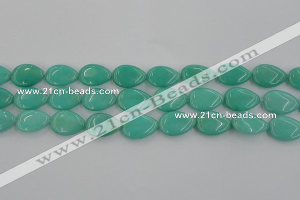 CCN3885 15.5 inches 15*20mm flat teardrop candy jade beads