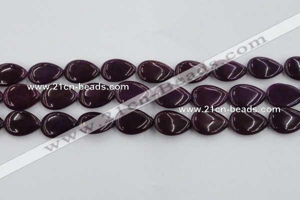 CCN3896 15.5 inches 18*25mm flat teardrop candy jade beads