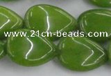 CCN3898 15.5 inches 18*25mm flat teardrop candy jade beads