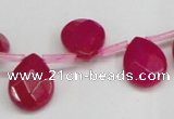 CCN3930 Top-drilled 12*15mm briolette candy jade beads wholesale