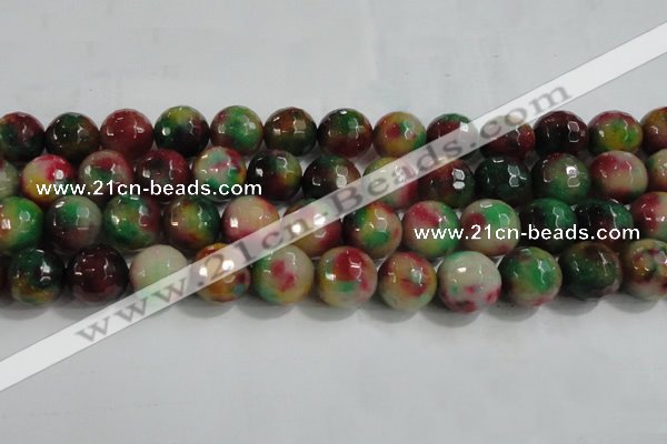 CCN4015 15 inches 16mm faceted round candy jade beads wholesale