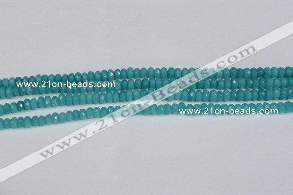 CCN4138 15.5 inches 4*6mm faceted rondelle candy jade beads