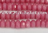 CCN4155 15.5 inches 5*8mm faceted rondelle candy jade beads