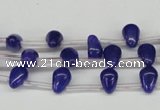 CCN441 15.5 inches Top-drilled 6*9mm teardrop candy jade beads