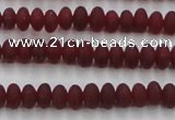 CCN4502 15.5 inches 3*5mm rondelle matte candy jade beads