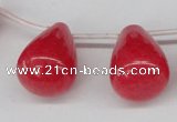 CCN466 15.5 inches Top-drilled 18*25mm teardrop candy jade beads