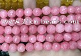 CCN5802 15 inches 10mm faceted round candy jade beads
