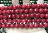 CCN5811 15 inches 10mm faceted round candy jade beads
