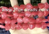 CCN5952 15 inches 14*14mm heart candy jade beads Wholesale