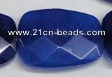 CCN712 15.5 inches 30*40mm faceted trapezoid candy jade beads