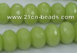 CCN923 15.5 inches 10*14mm faceted rondelle candy jade beads
