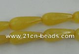 CCN977 15.5 inches 9*22mm faceted teardrop candy jade beads