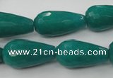 CCN995 15.5 inches 13*25mm faceted teardrop candy jade beads