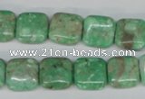 CCO113 15.5 inches 10*10mm square dyed natural chrysotine beads