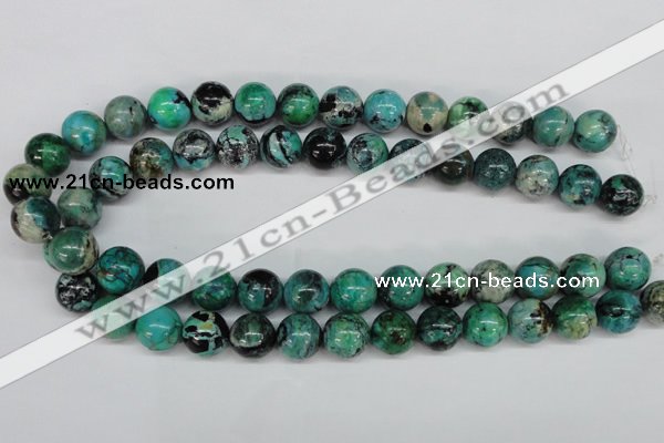 CCO145 15.5 inches 14mm round dyed natural chrysotine beads