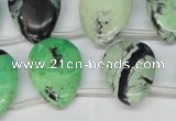 CCO49 Top-drilled 18*25mm flat teardrop natural chrysotine beads