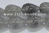 CCQ107 15.5 inches 15*20mm teardrop cloudy quartz beads wholesale