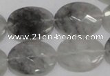 CCQ156 15.5 inches 18*25mm faceted oval cloudy quartz beads wholesale