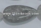 CCQ224 15.5 inches 25*45mm teardrop cloudy quartz beads wholesale