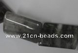 CCQ440 15.5 inches 18*25mm flat tube cloudy quartz beads wholesale