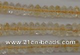 CCR171 15.5 inches 3*5mm faceted rondelle natural citrine beads