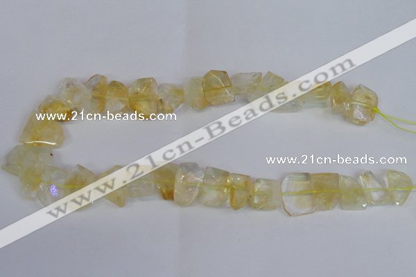CCR355 15.5 inches 13*18mm - 15*20mm freeform natural citrine beads