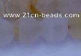 CCR375 15.5 inches 14mm round matte citrine beads wholesale