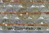 CCR390 15 inches 6mm faceted round citrine beads wholesale