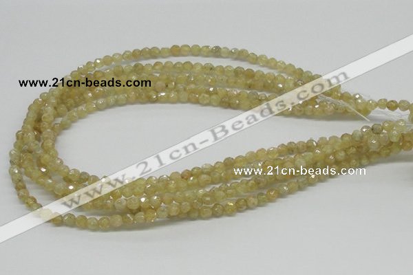 CCR82 15.5 inches 6mm faceted round citrine gemstone beads wholesale