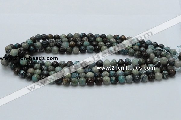 CCS01 15.5 inches 8mm round natural chrysocolla gemstone beads