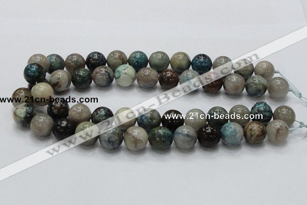 CCS03 15.5 inches 16mm round natural chrysocolla gemstone beads
