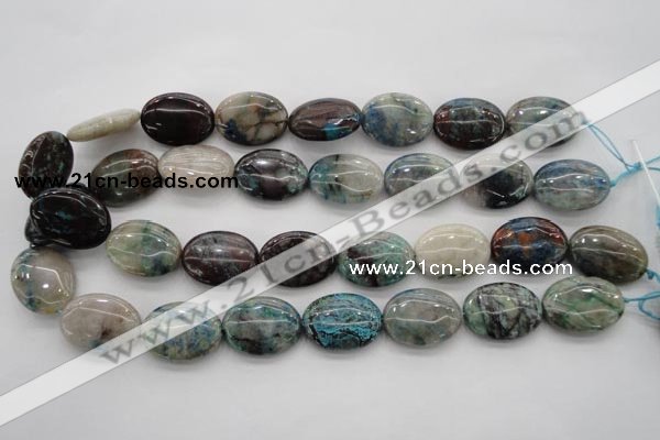 CCS34 15.5 inches 18*25mm oval natural chrysocolla gemstone beads