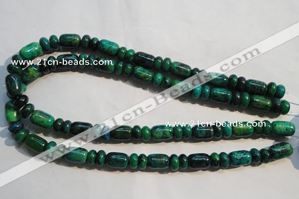 CCS645 15.5 inches 5*10mm rondelle & 10*14mm drum dyed chrysocolla beads