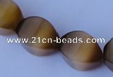 CCT31 14 inches 10*14mm twisted tiger yellow cats eye beads wholesale