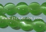 CCT496 15 inches 8mm flat round cats eye beads wholesale