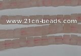CCU02 15.5 inches 4*4mm cube rose quartz beads wholesale