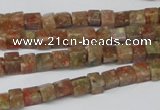 CCU05 15.5 inches 4*4mm cube New unakite beads wholesale