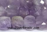 CCU1051 15 inches 8mm faceted cube lavender amethyst beads