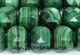 CCU1055 15 inches 8mm faceted cube malachite beads