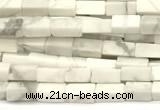 CCU1080 15 inches 2*4mm cuboid white howlite beads
