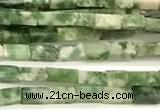 CCU1086 15 inches 2*4mm cuboid jade beads