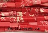 CCU1123 15 inches 2*4mm cuboid imitation sea sediment jasper beads