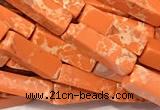 CCU1175 15 inches 4*13mm cuboid imitation sea sediment jasper beads