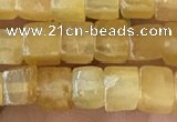 CCU451 15.5 inches 4*4mm cube yellow aventurine beads wholesale