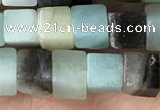 CCU486 15.5 inches 6*6mm cube amazonite beads wholesale