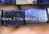 CCU651 15.5 inches 10*14mm - 11*15mm cuboid sodalite beads