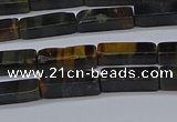 CCU720 15.5 inches 4*13mm cuboid blue tiger eye beads wholesale
