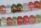 CCY202 15.5 inches 8*12mm rondelle volcano cherry quartz beads