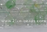CCY613 15.5 inches 10mm faceted round green cherry quartz beads